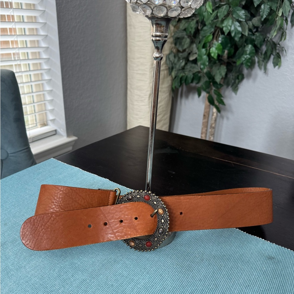 Fabio Corti Genuine Leather Western Brown Belt Size XL